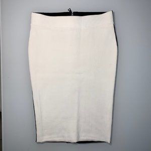INTERMIX ELASTIC PENCIL SKIRT FRONT/BACK REVERSIBL